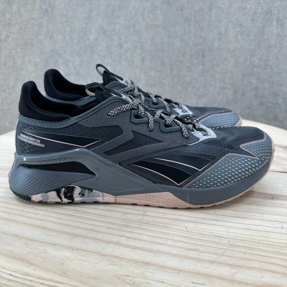 Reebok Nano X2 Adventure Amusement Grey Black‎ Training Shoes Mens 11.5